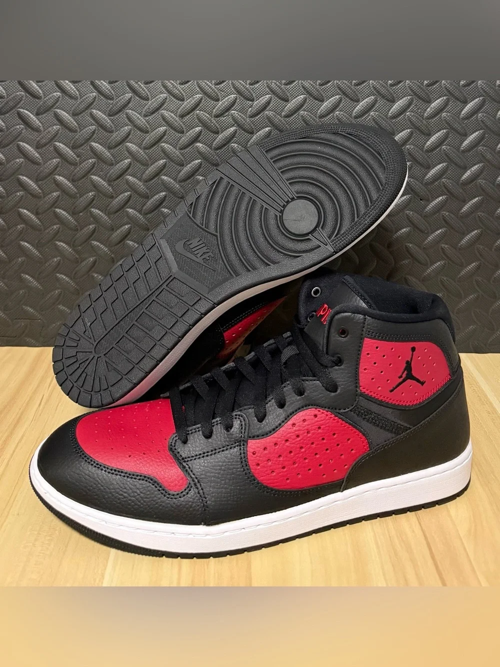 Nike Air Jordan Access Jumpman Bred Basketall Shoes AR3762-006 Mens Size 13